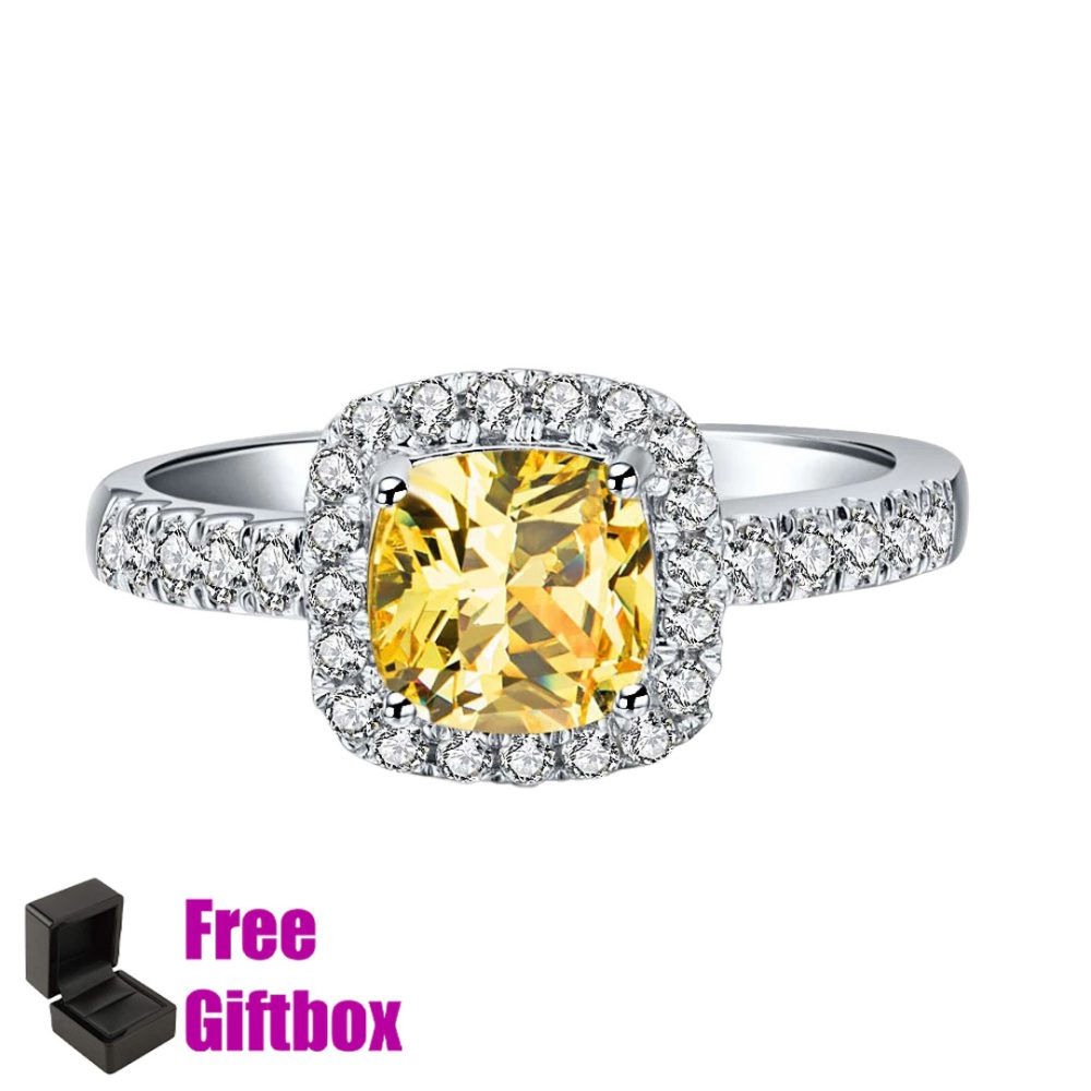 American Diamond Platinum Colored UK Imported Finger Ring (Adjustable)