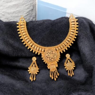 24K GOLD PALISH GP NECKLACE SET,